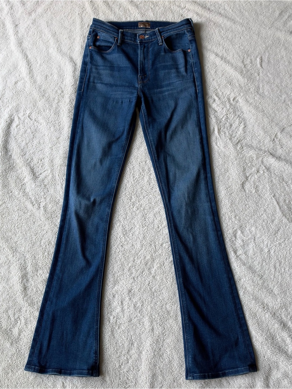 Mother The Runaway Flare Denim Blue Jeans Home Movies Sz 26x33 Preppy *